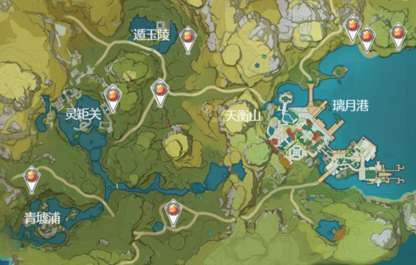 原神日落果哪里最多 分布采集路线图分享